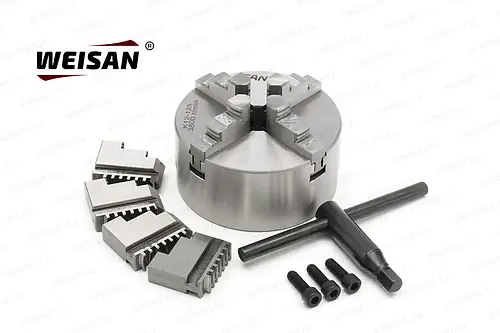 4-кулачковый самоцентрирующийся патрон SANOU K12-125 — патрон с комплектом обратных кулачков, ключом и винтами